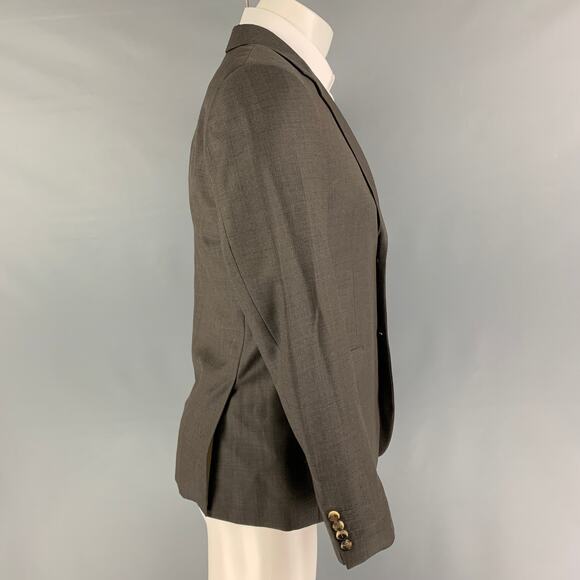 CALVIN KLEIN COLLECTION Size 36 Grey Wool Notch Lapel Sport Coat - Picture 2 of 6